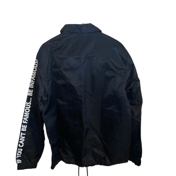 New Poplife  Popaganda Pro am infamous 6 black windbreaker Vintage 80s 90s style - Picture 7 of 8